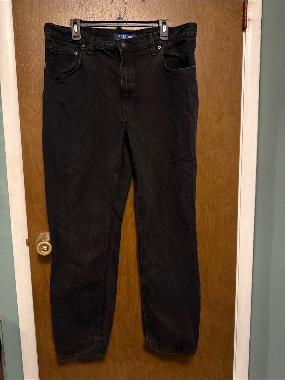 Arizona Jean Co Flex Relaxed Straight Black Jeans 38x32